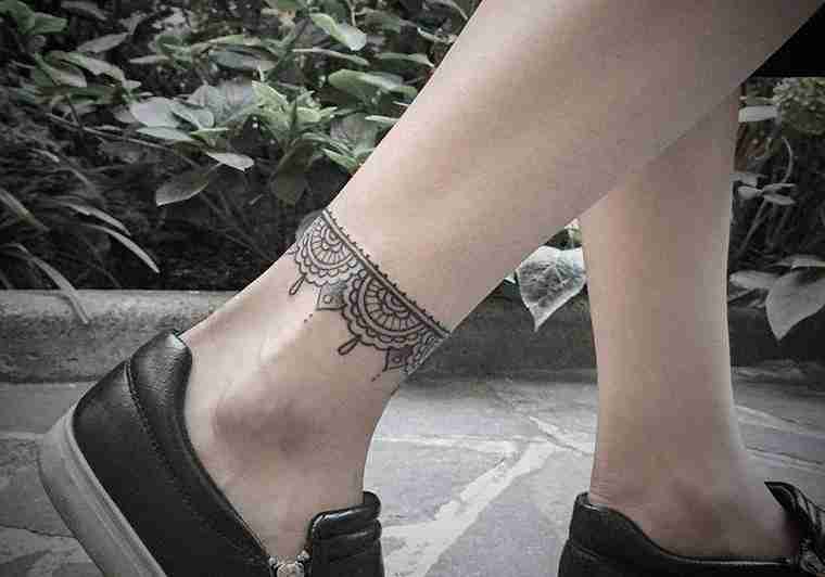 Beautiful ankle tattoo design for women
