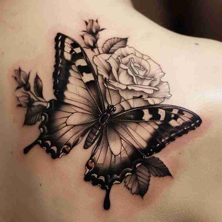 3D Butterfly Tattoo
