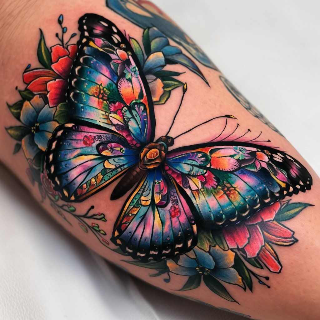 3D Butterfly Tattoo